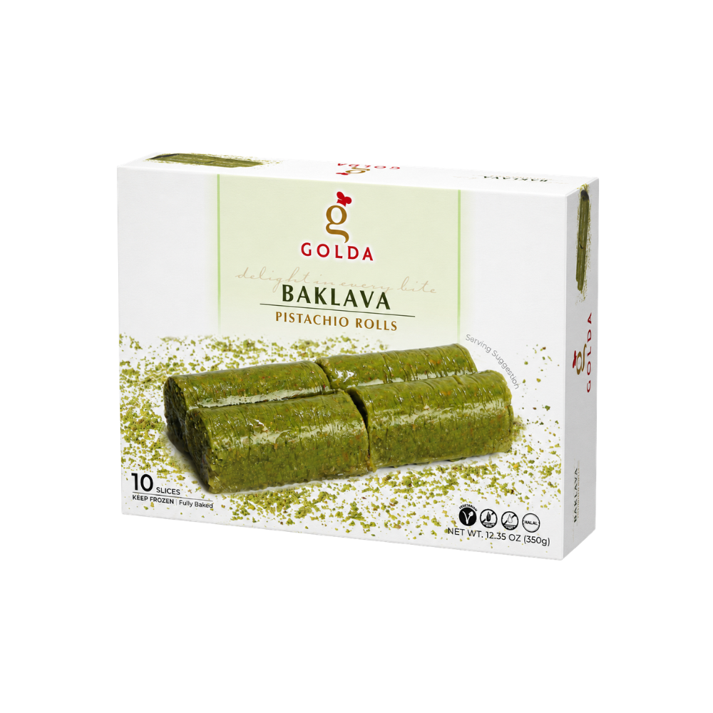 BK1109 - Golda Rolls Pistachio Baklava 12 x 350 g.
