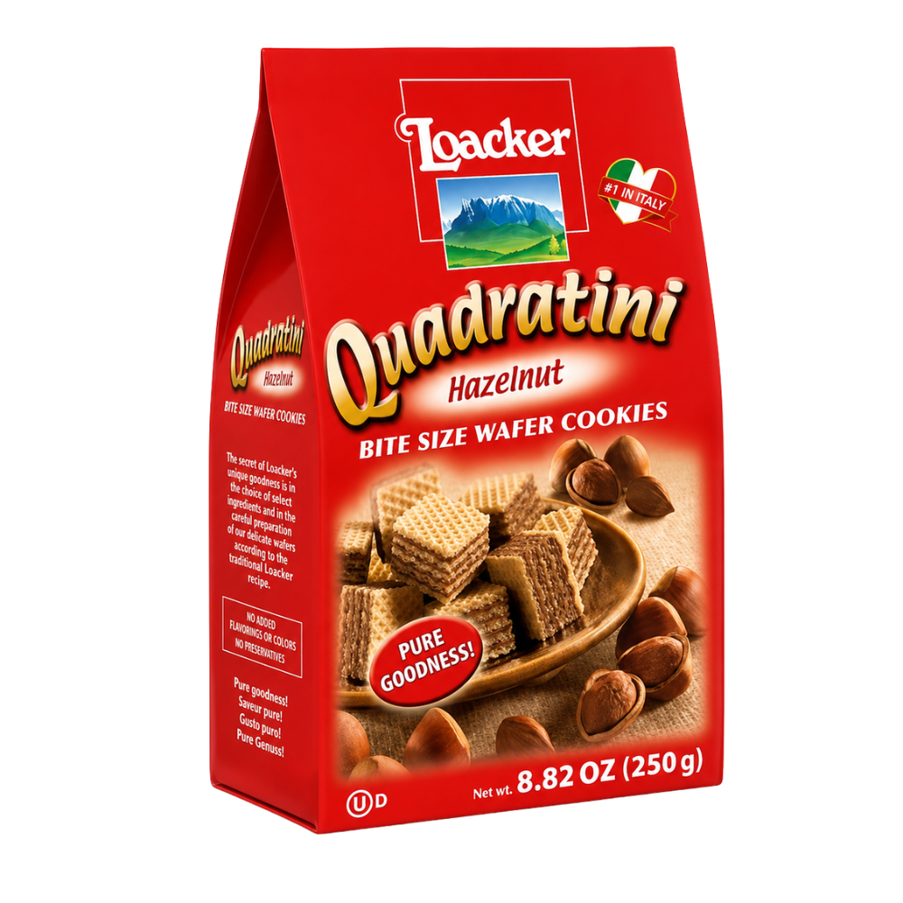 CB41A – Loacker Quadratini Hazelnut 6 x 250g