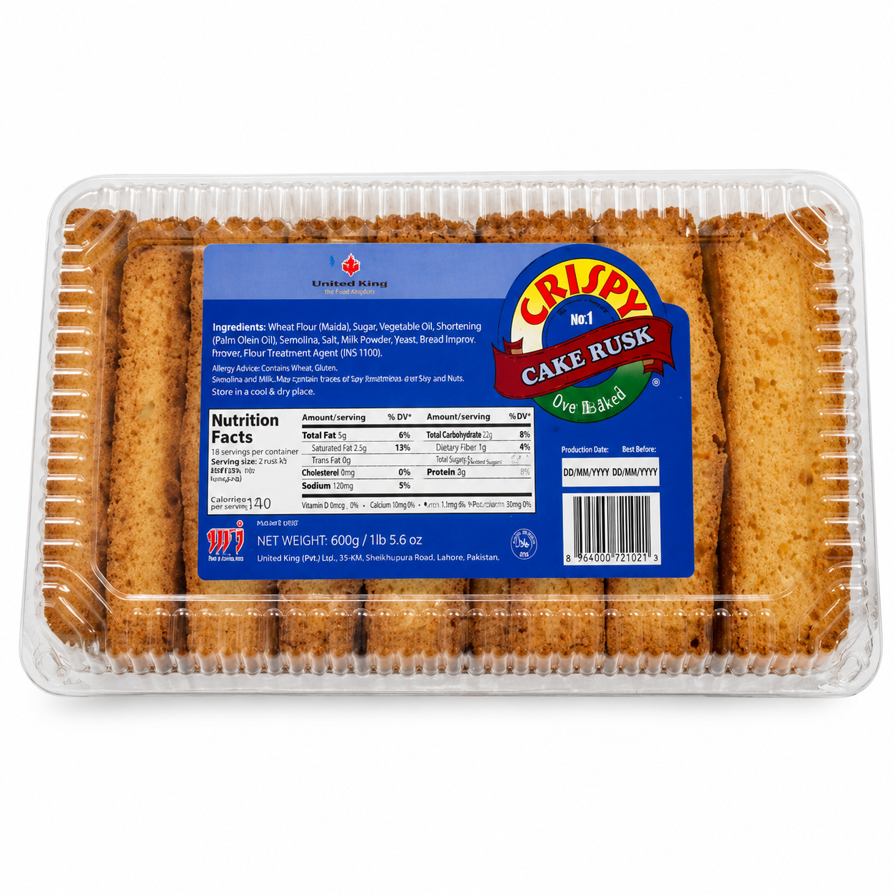 CB50 - Crispy Cake Rusk 14x550g