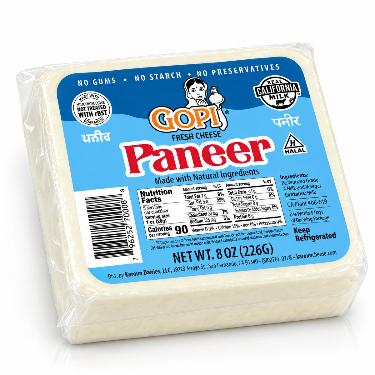 CH00205 - Gopi Paneer Cheese 12 x 8 oz