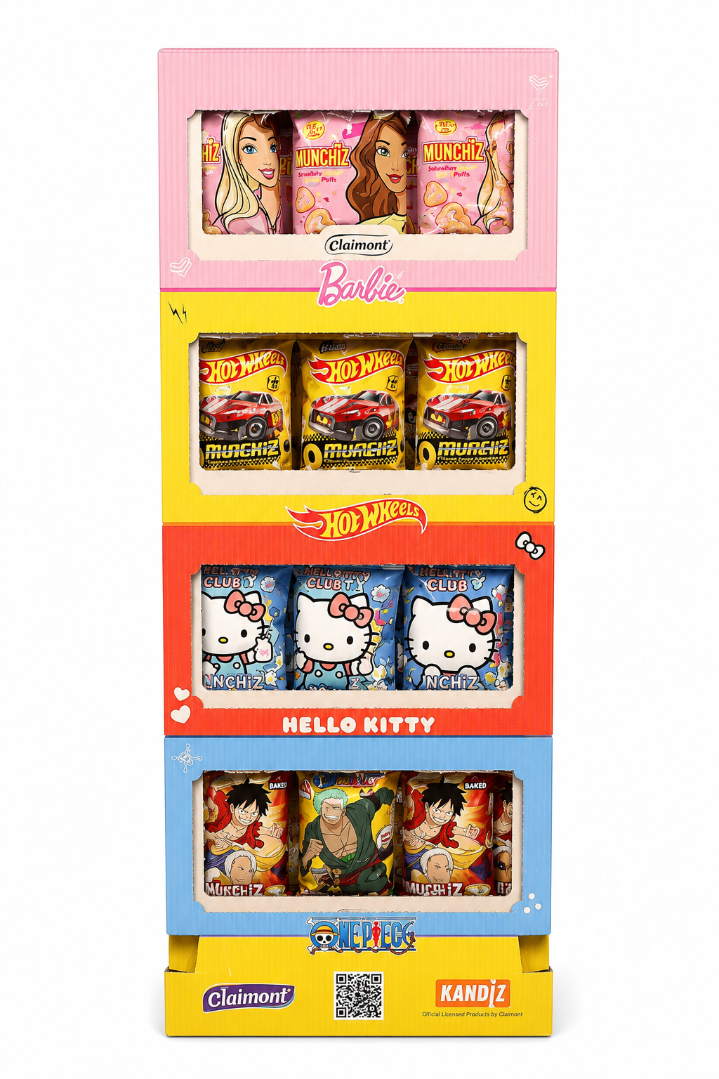 CP101 - Claimont Potato Chips Mix Character Display 60 Pcs