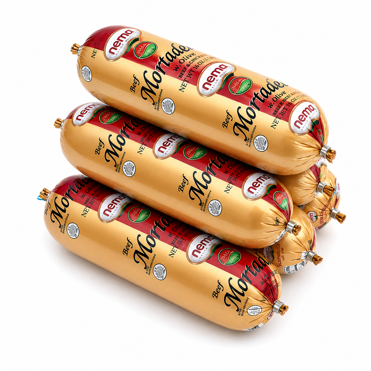 DL02H – Nema Mortadella W/Pistachios Halal 16 x 16 oz (454g)