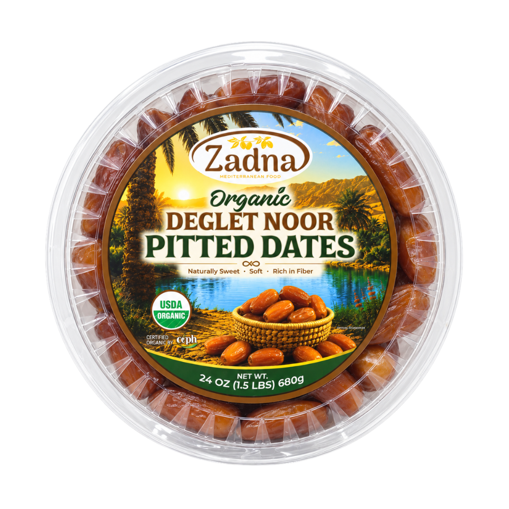 DT0201 - Zadna Organic Deglet Noor Pitted Dates 12 x 24 oz (680g)