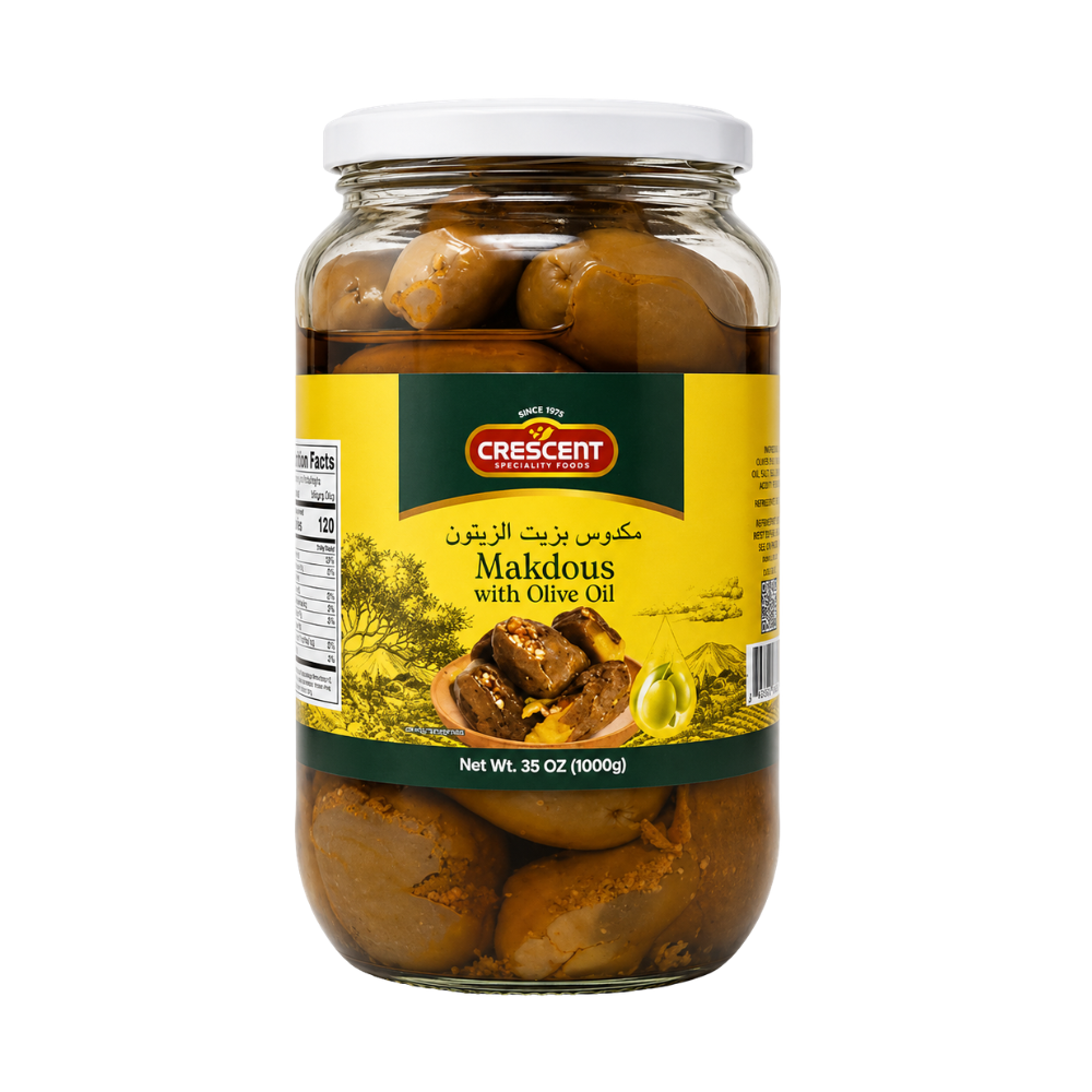 EP0301 – Crescent Makdous Eggplant With Olive Oil 12 x 1000 gr