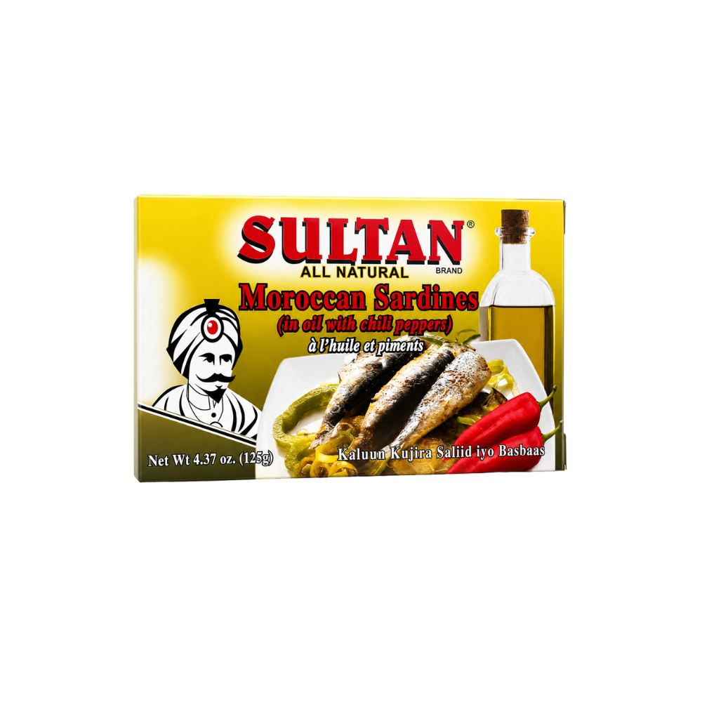 EP21G – Sultan Moroccan Sardines in Oil (Hot) 50 x125 gr