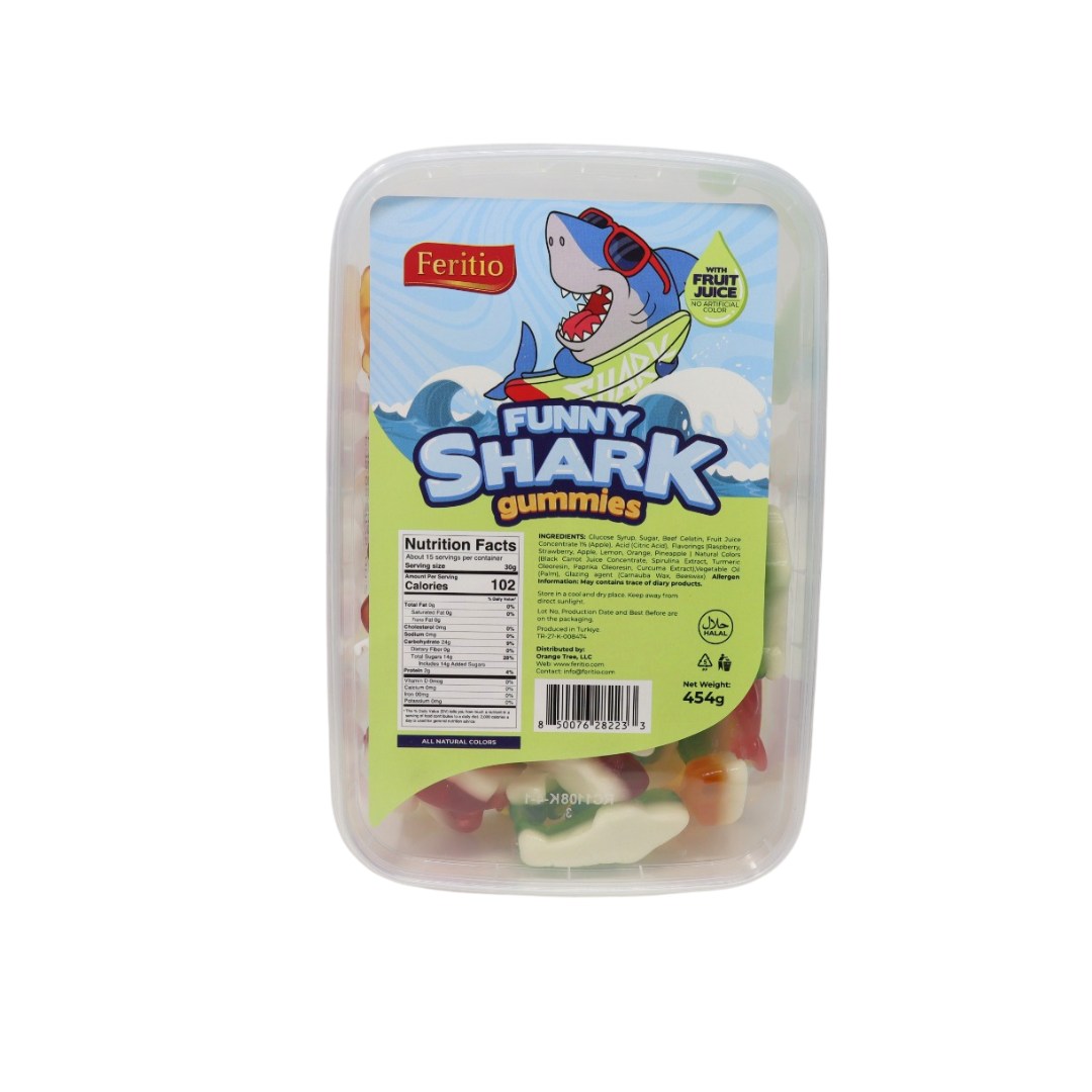 GM0706 - Feritio Gummy Tub Shark 12 x 454g Tubs