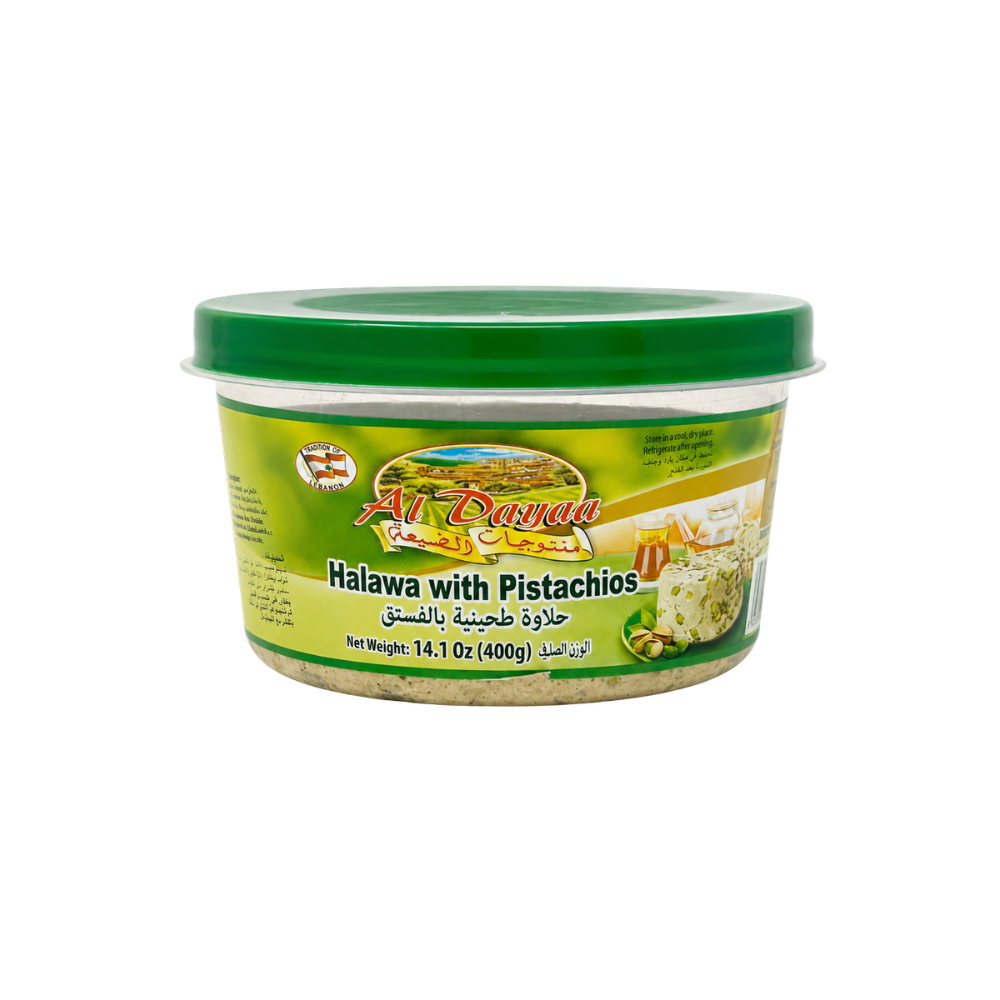 HV0101 - Al Dayaa Halawa With Pistachios Halva 12 x 14.1 oz (400g)