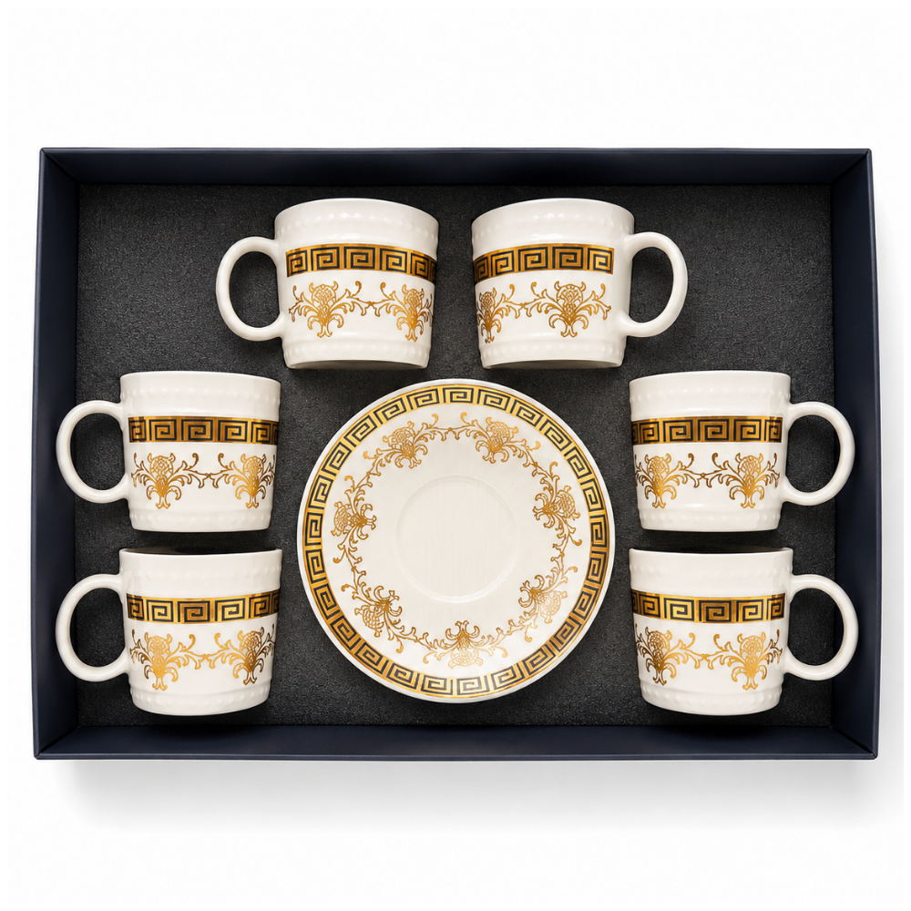 KW57A – GS – 19422 Coffee Cup & Saucer Set 12 Pcs ( Black Box)