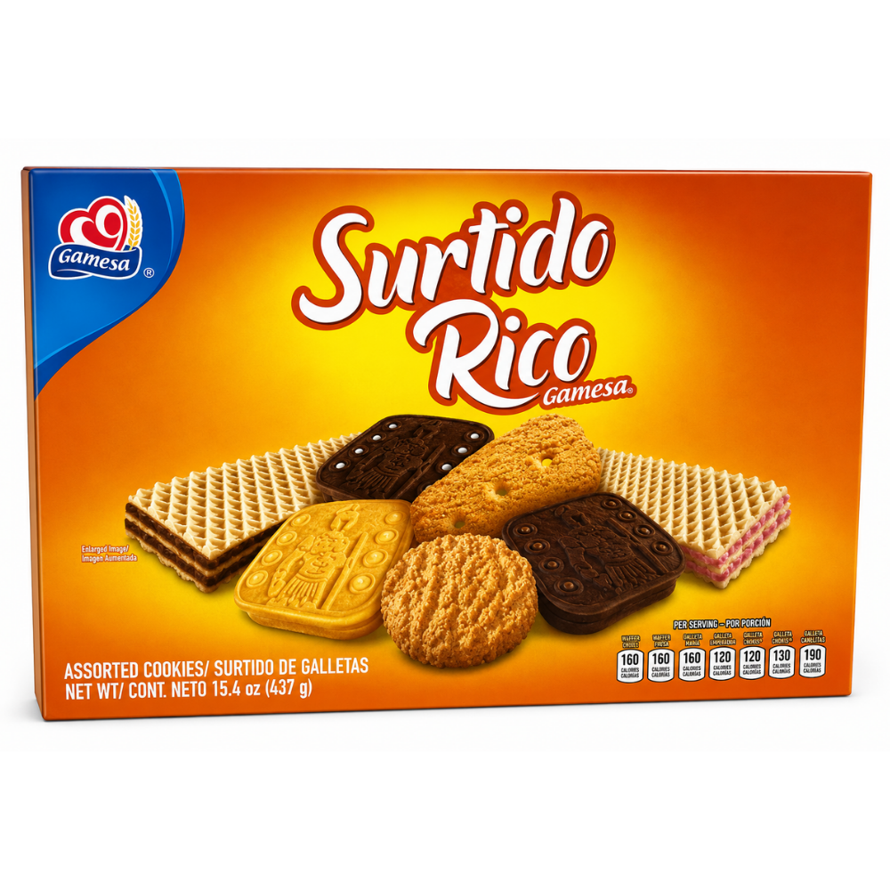LCB01E - Gamesa Surtido Rico 12 x 437 g (Assorted Cookies)