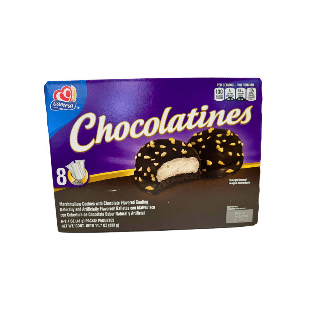 LCB01F - Gamesa Chocolatines 12 x 11.7 OZ (Marshmallow Chocolate Coating Cookies)