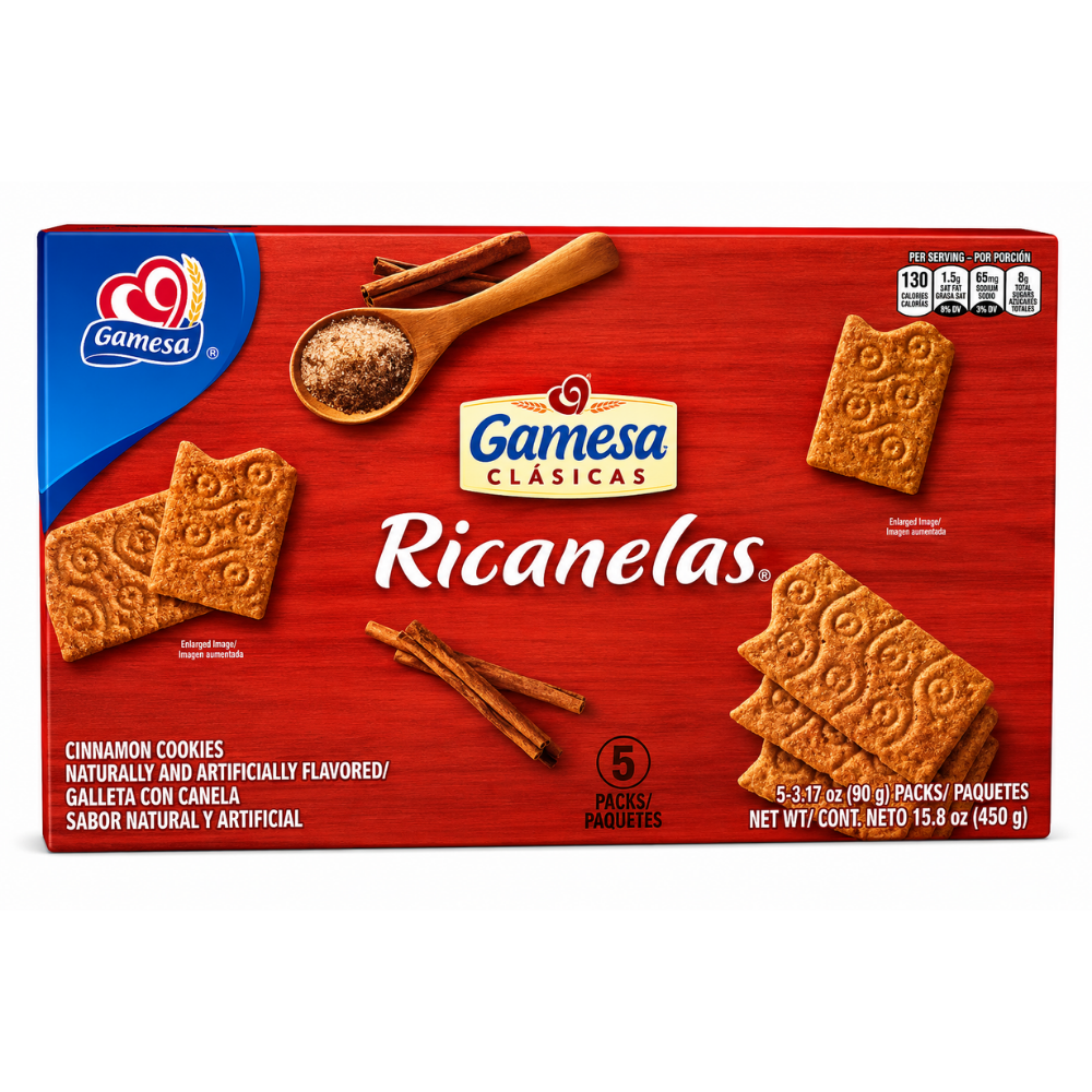 LCB05 - Gamesa Ricanelas Cinnamon Cookies 12 x 450 g