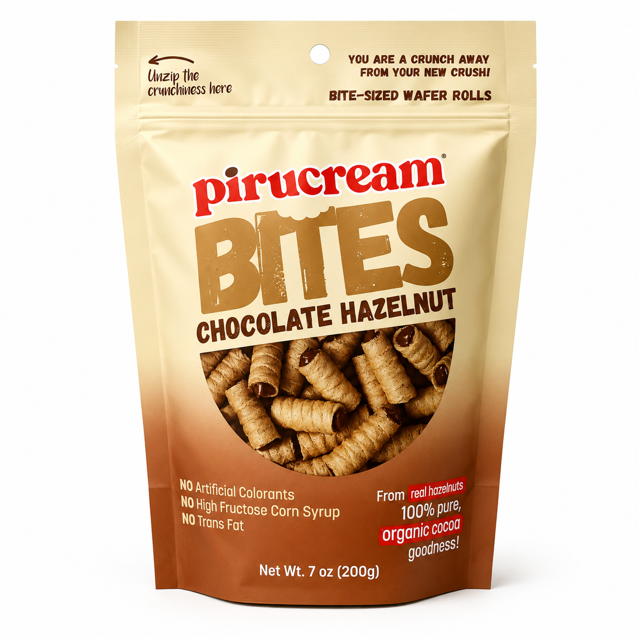 LCB2101 - Pirucream Bites Chocolate Hazelnut 12 x 7 Oz (200g)