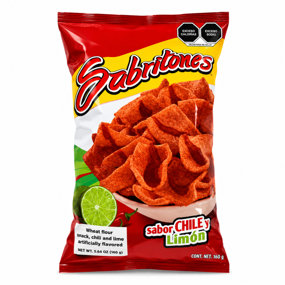 LCP03 - Sabritones Chile Limon Original Chips (Big) 1 x 5.8 oz (160g)
