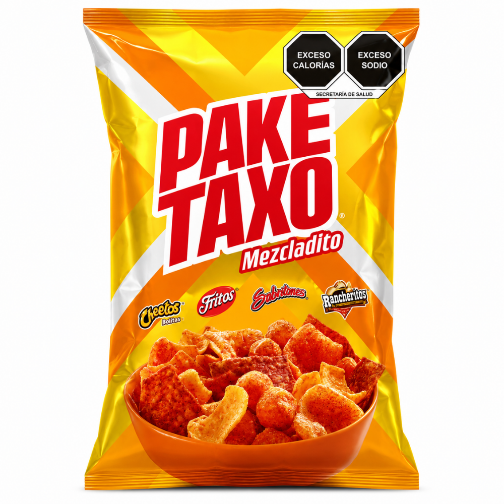 LCP05D - Paketaxo Mezcladito Chips (Amarillo) Grande Family Size 12/265 gr