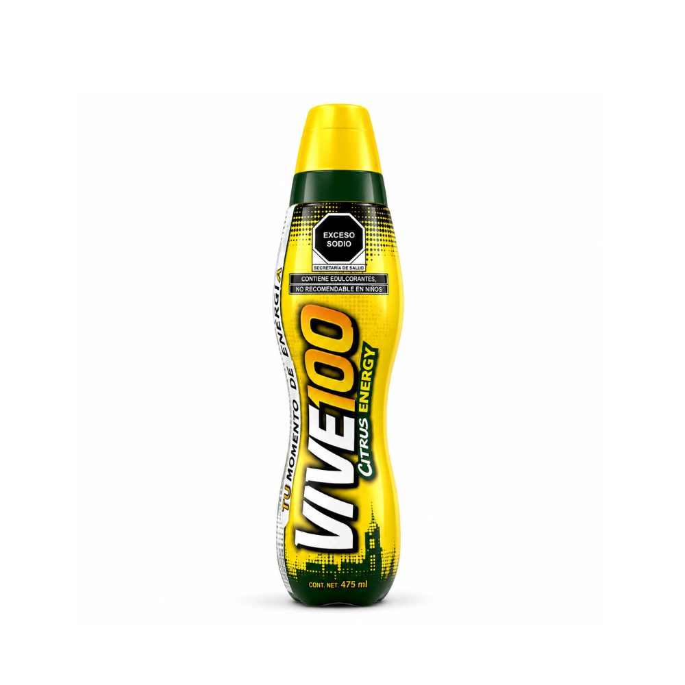 LDK11019 - Vive 100 Citrus Energy Drink Plastic Bottle 24 x 500 ml
