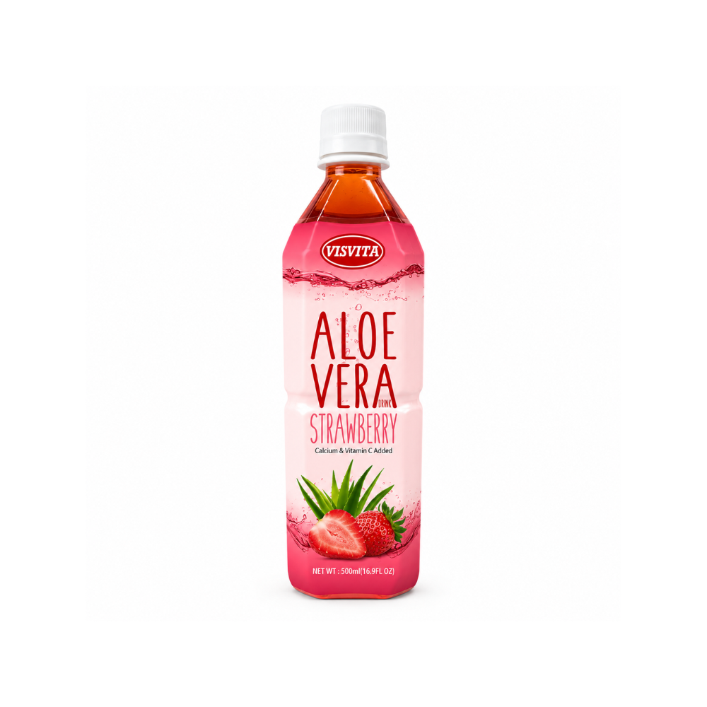 LDK29006- VISVITA Aloe Strawberry Drink Plastic Bottle 20 x 500 ml