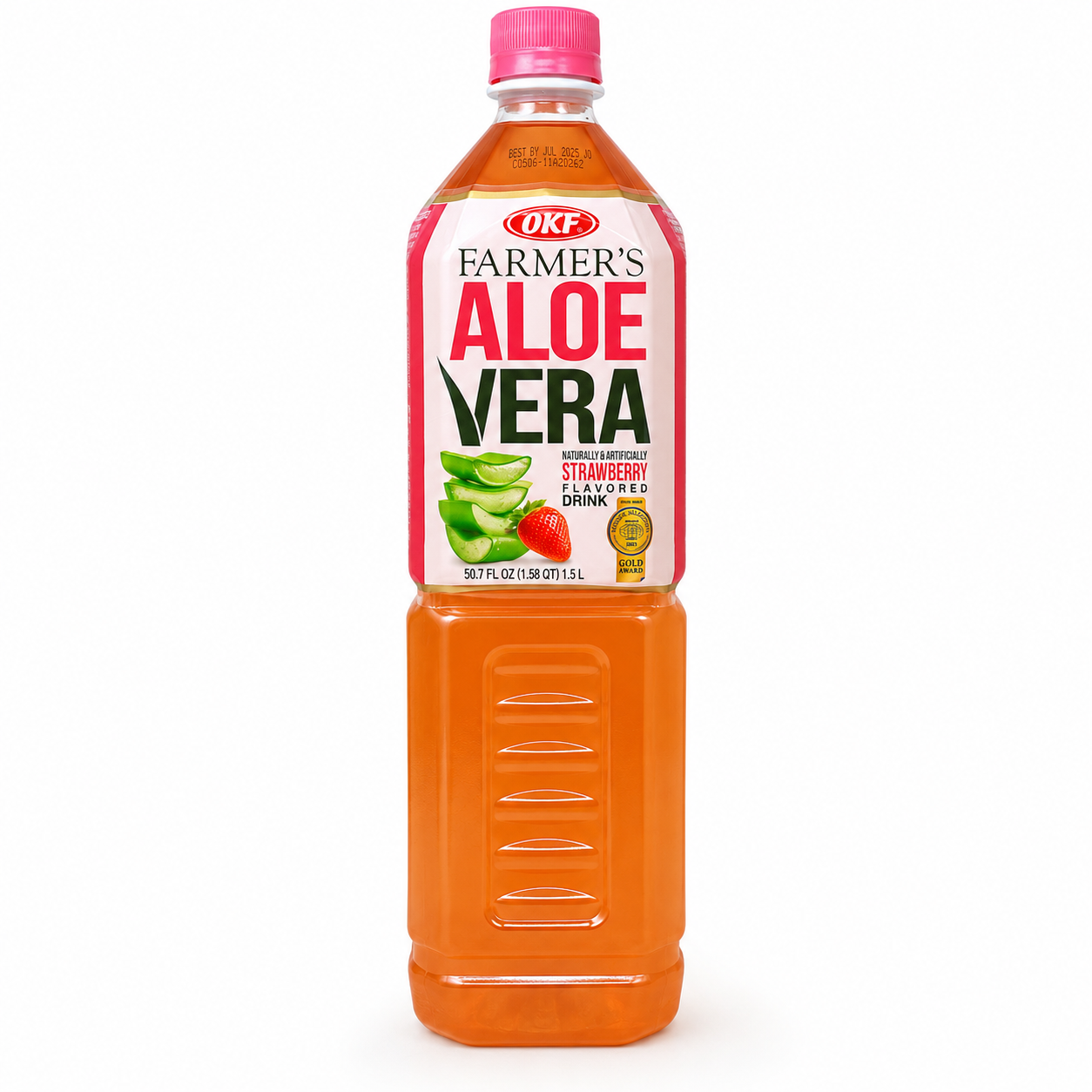 LDK30010 - OKF Aloe Vera Strawberry Drink 12 x 1.5 Lt