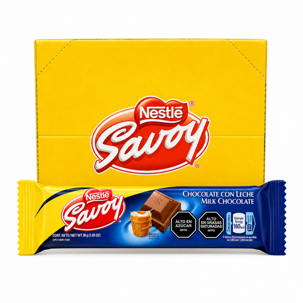LSW0901 - Nestle Savoy Milk Chocolate 12 x 30 g ( Yellow)