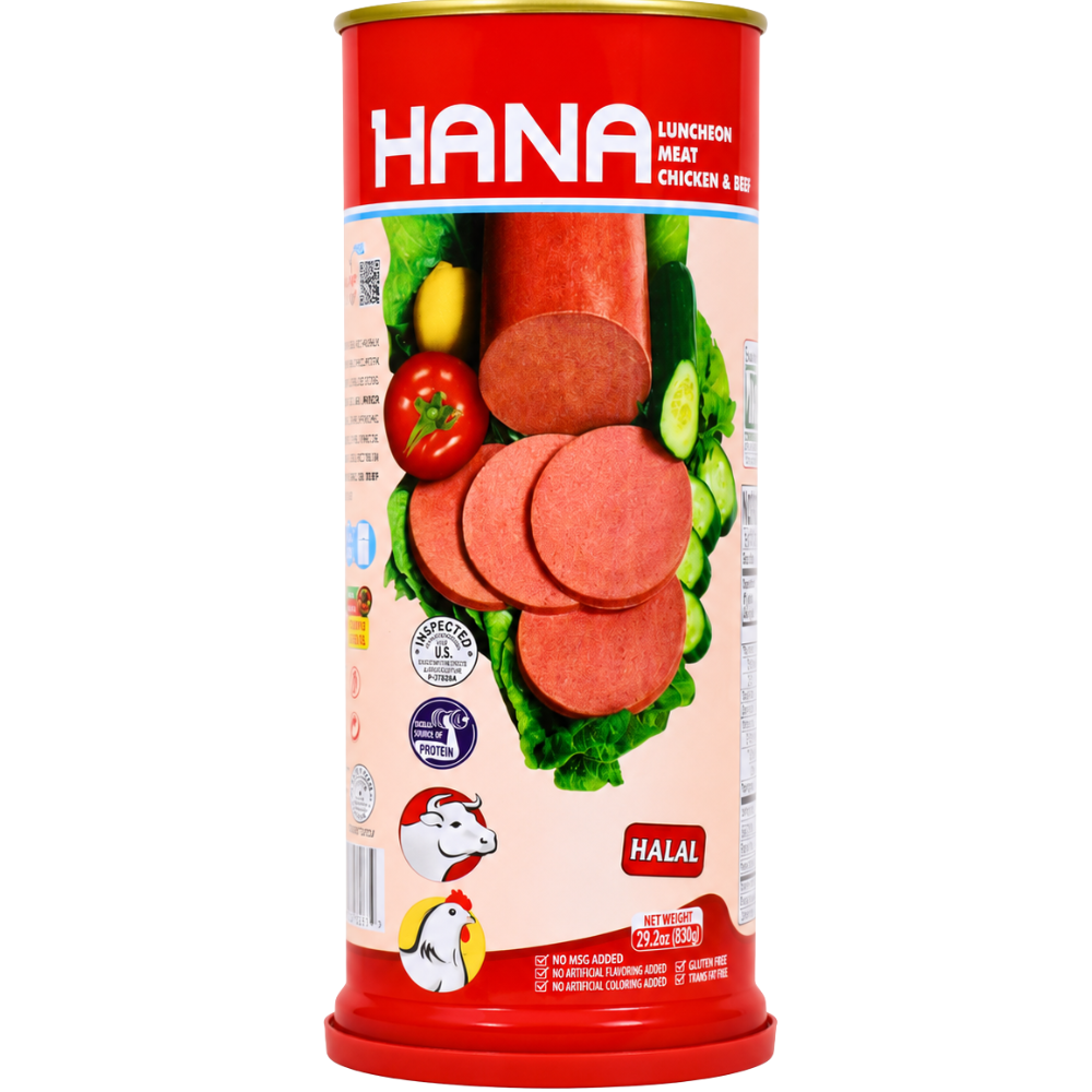 M0201 - Hana Halal Luncheon Meat Chicken & Beef 12 x 29.2 oz