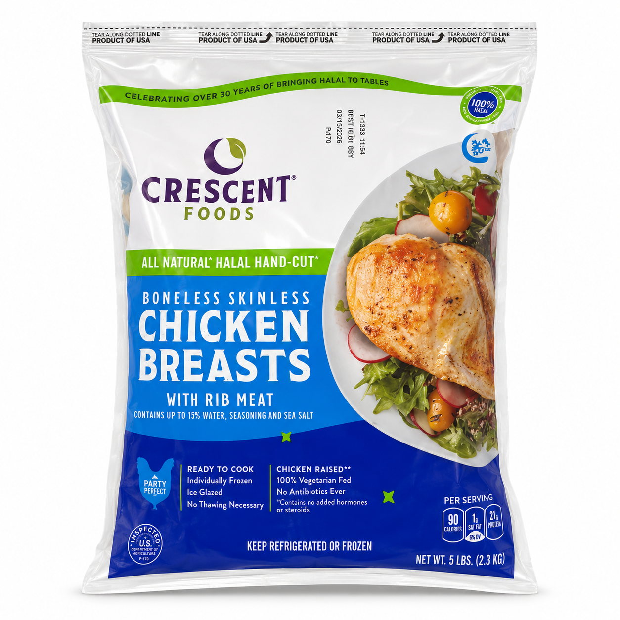 MF0705 - Crescent BLS SKLS Chicken Breast 8 x 5 Lb