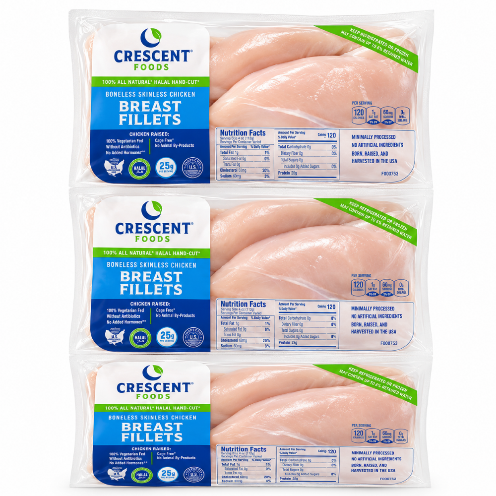 MF0707 - Crescent Halal Boneless Skinless Chicken Breast Fillets