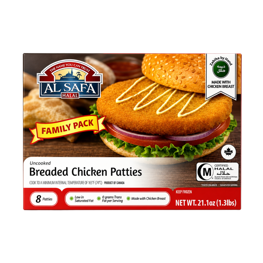 MF19B – Al Safa Breaded Chicken Patties 12 x 20.8 oz.