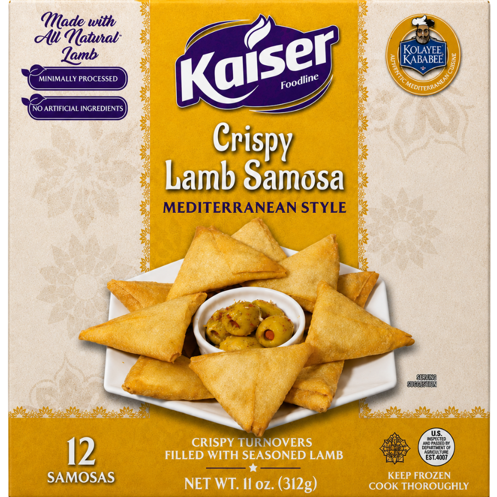 MF30D – Kaiser Crispy Lamb Mediterranean Style Samosa 12 x 312 g