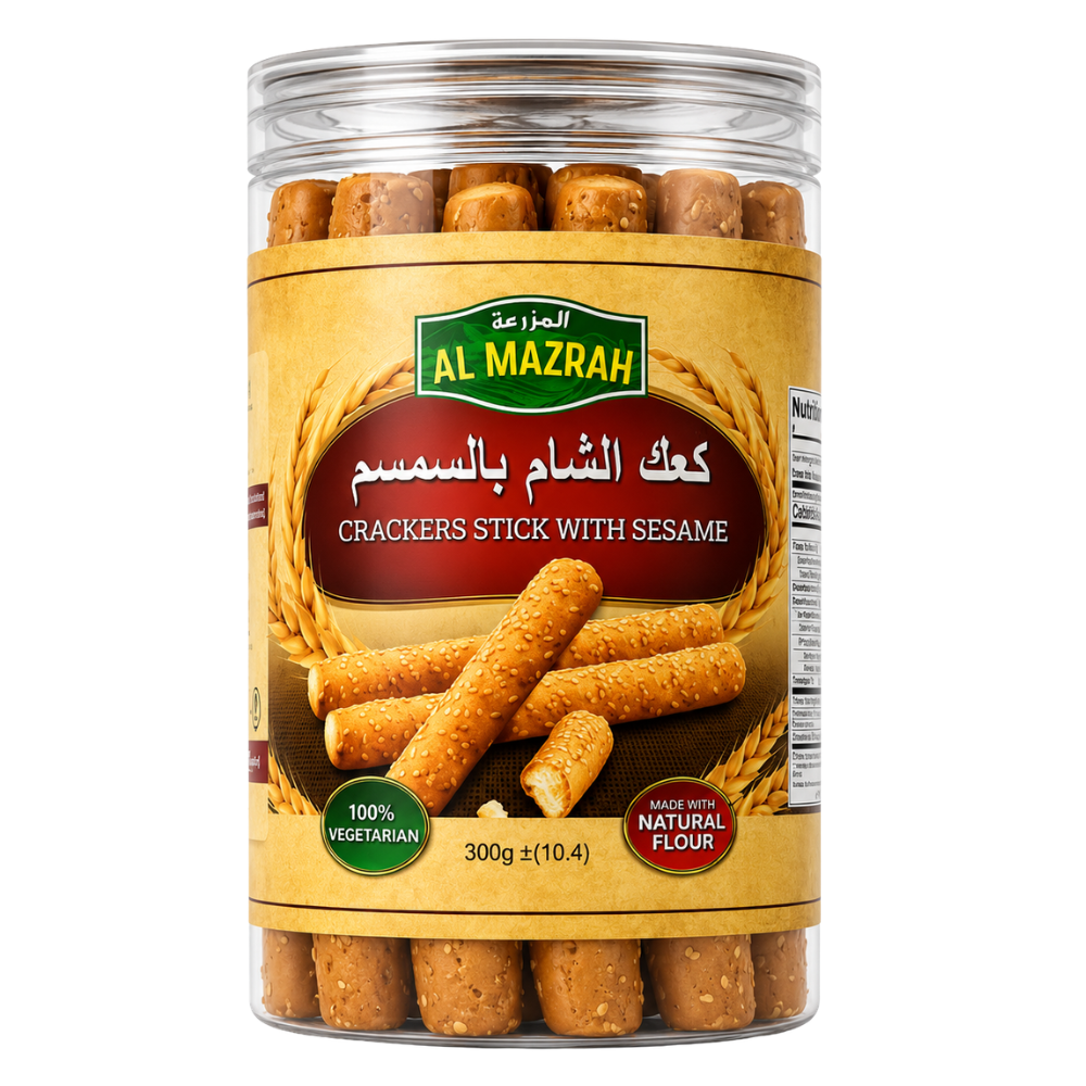 NEW - Al Mazrah Crackers Stick With Sesame 300g (10.4)