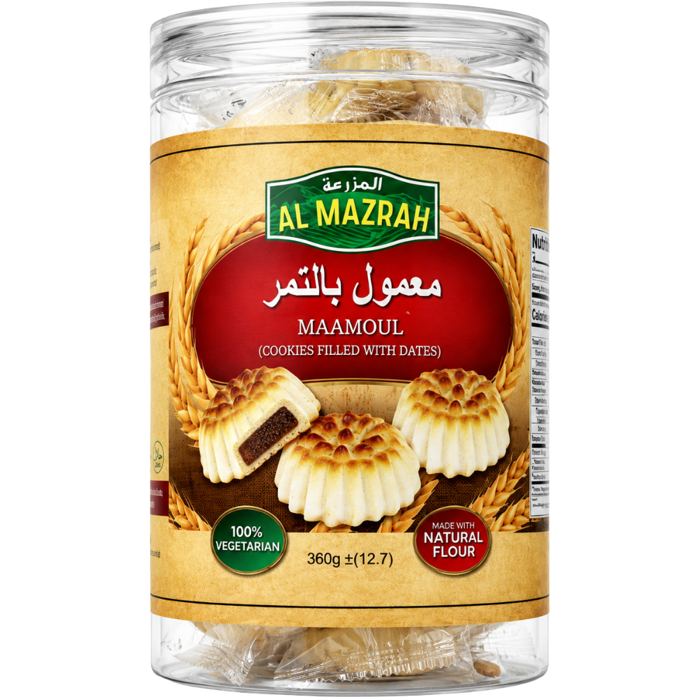 NEW - Al Mazrah Maamoul (Cookies Filled With Dates) 360g (12.7)