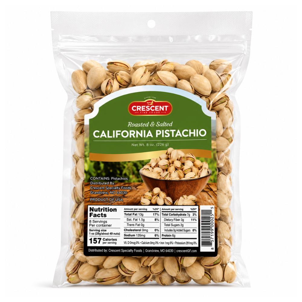 NT60D – Crescent California Pistachios R/S 16 x 12 oz (340g)