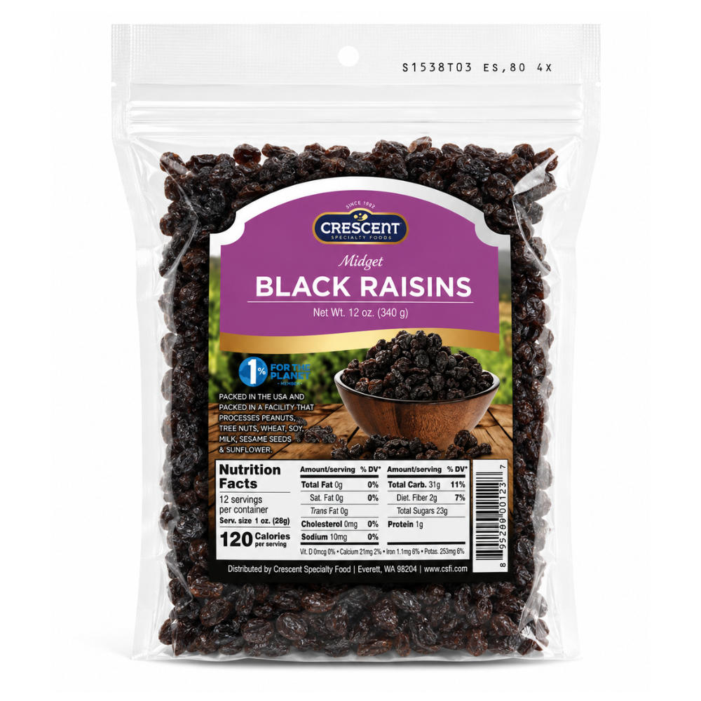 NT61G - Crescent Midget Black Raisins 20 x 12 oz (340g)