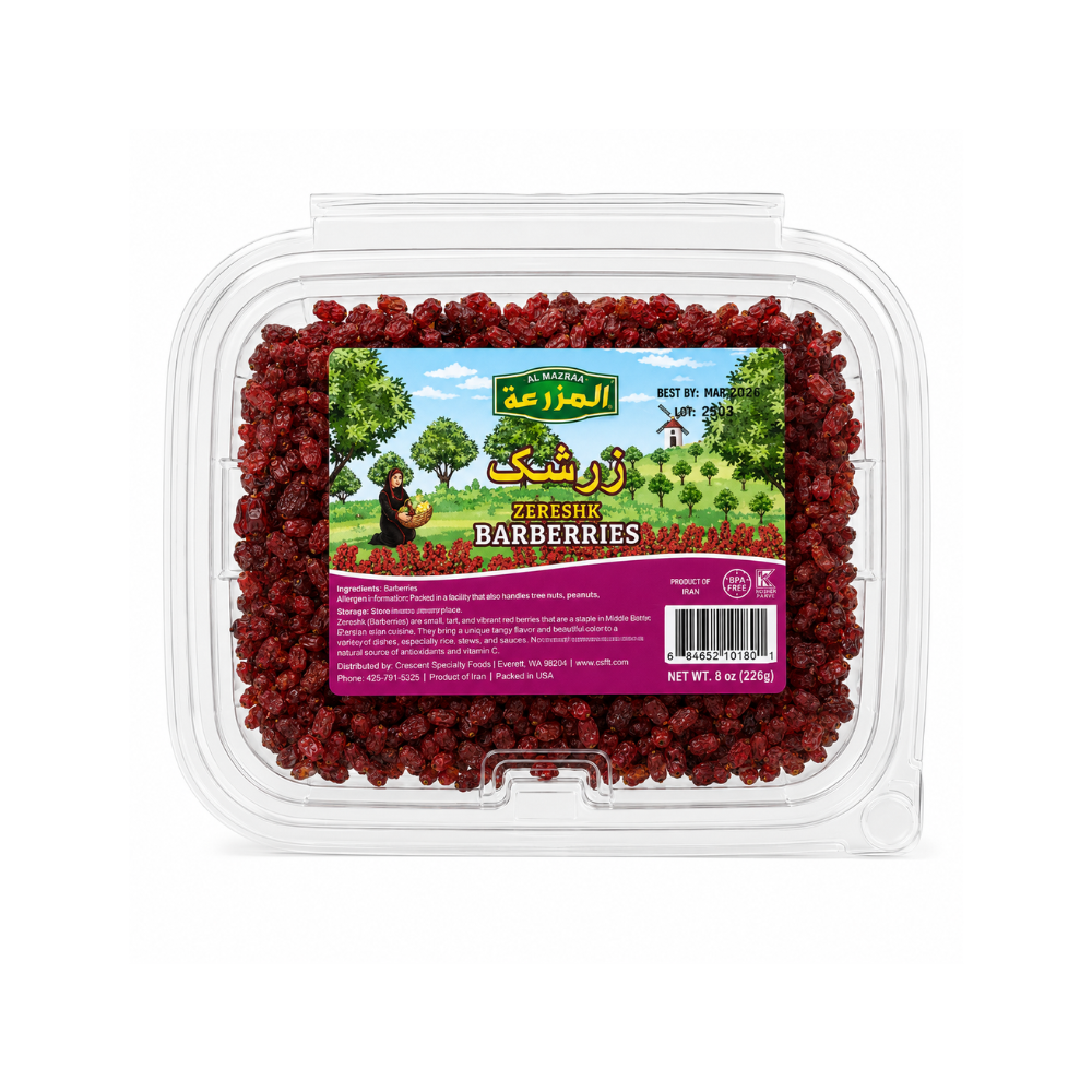 NT70L - Al Mazrah Barberries Zereshk 12 x 8 oz (226g) Cont.