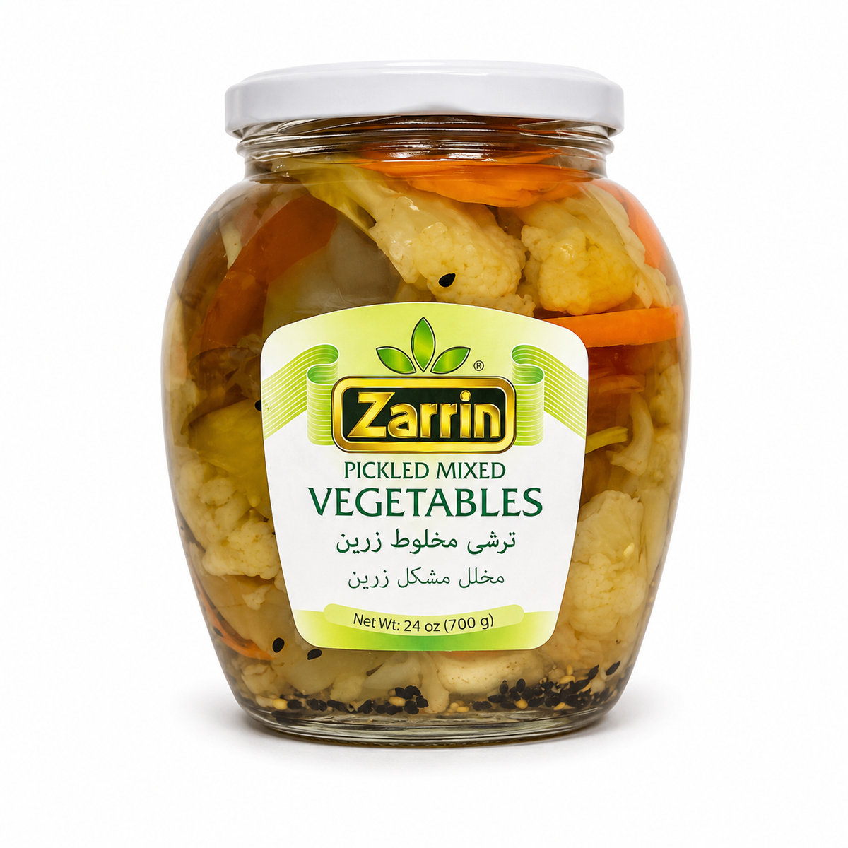 PK34 - Zarrin Mixed Vegetable Pickled Glass Jar 12 x 700 g