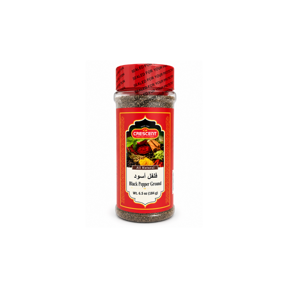 SP13 – Crescent Ground Black Pepper 12 x 6.5 oz.(156gr) Jars