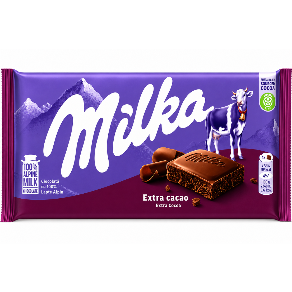 SW08AG – Milka Dark ( Extra Cocoa) Bars 25 x 90 gr