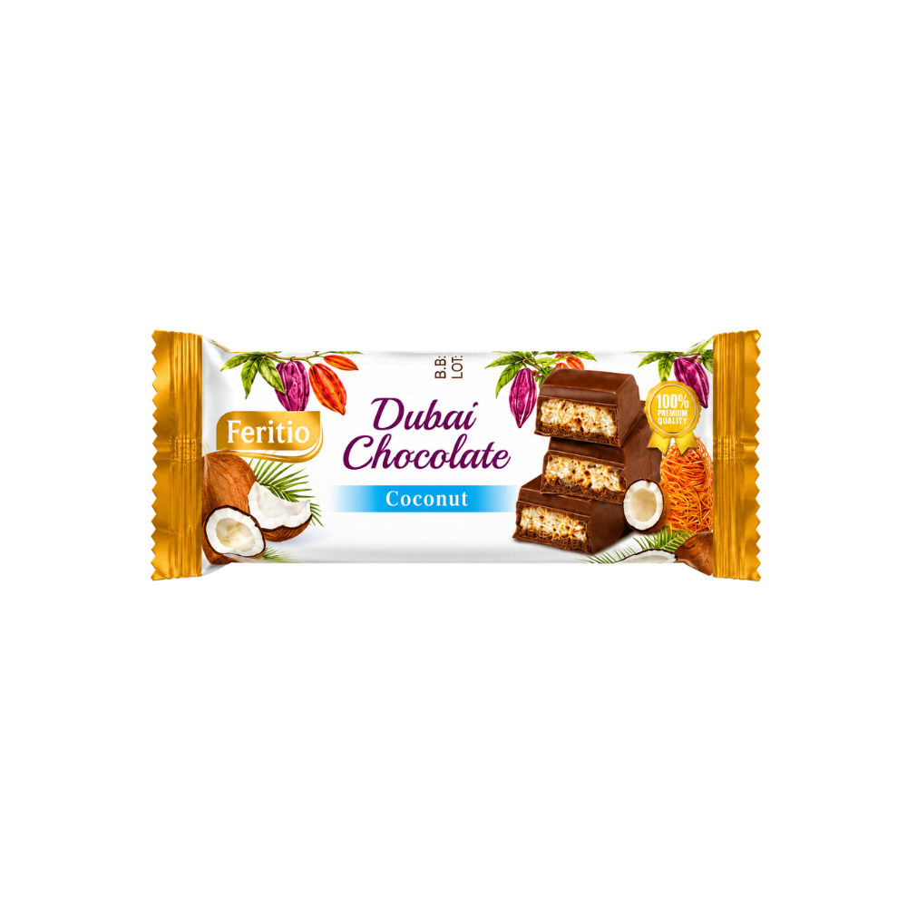 SW0911 - Feritio Dubai Chocolate Coconut 72 x 40g