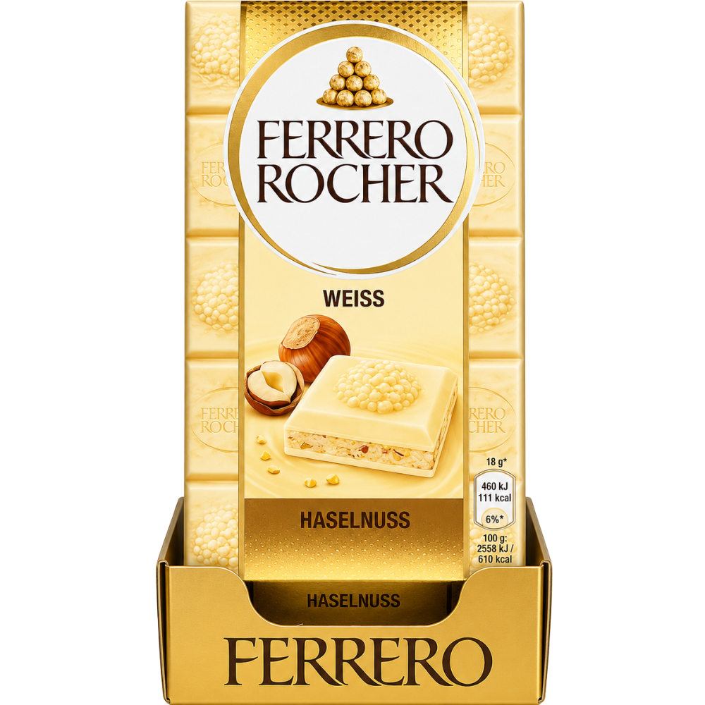 SW09I – Ferrero Rocher White (Weiss) Bars 8 x 90 g.