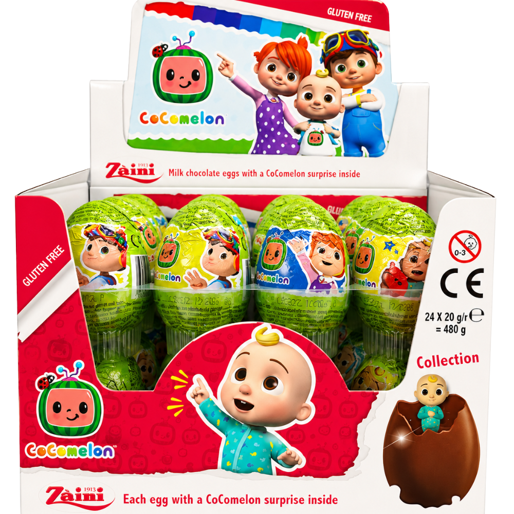 SW5204 - Zaini Cocomelon Eggs 24 x 20 gr
