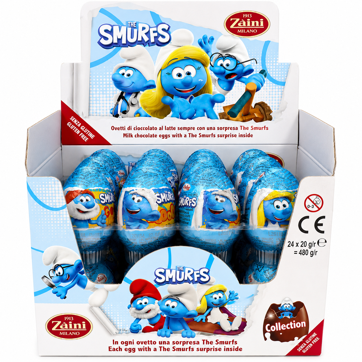 SW5209 - Zaini The Smurfs Eggs 24 x 20 g