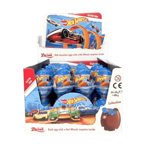 SW52A - Zaini Hot Wheels Surprise Eggs 24 x 20 gr