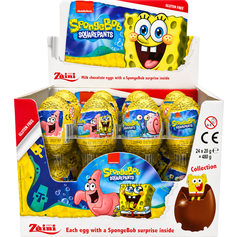 SW52F - Zaini SpongeBob Cho Eggs 24 x 24 gr