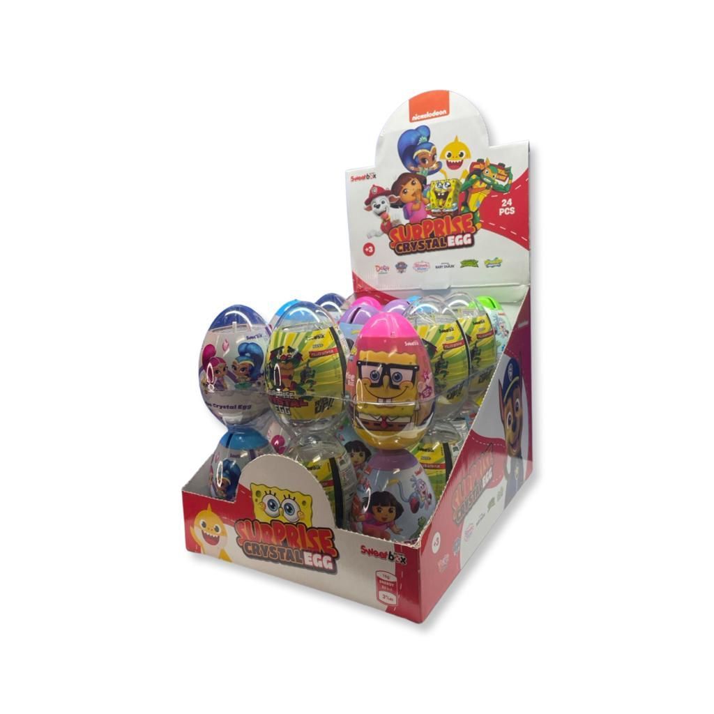 SW53A - SweetBox Surprise Eggs Crystal 4 x 24 x 16g