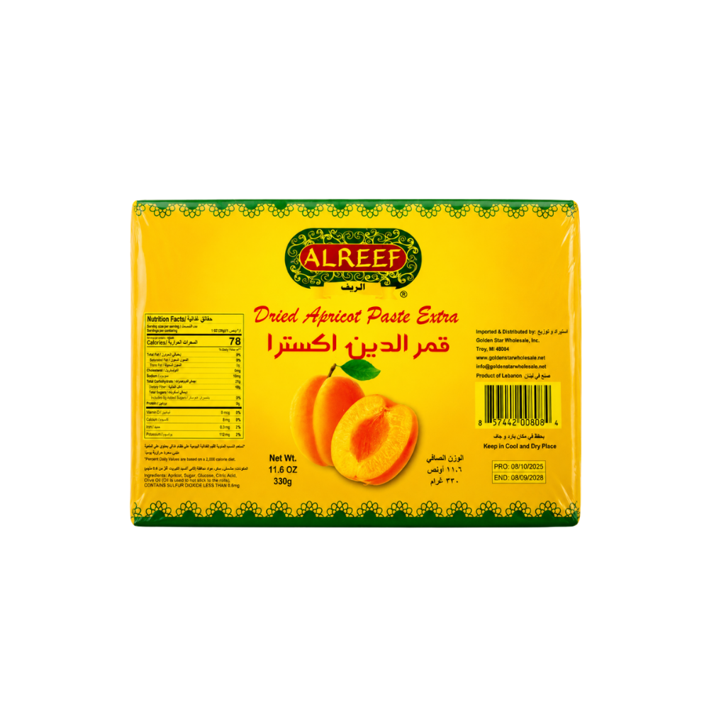 SW9021 - Alreef Dried Apricot Paste Extra 25 x 11.6 oz (Sheet)