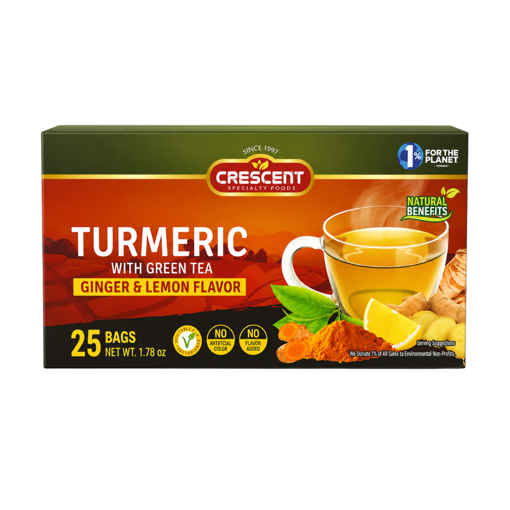T40N – Crescent Turmeric With Green Tea Ginger & Lemon (Bags) 24 x 25