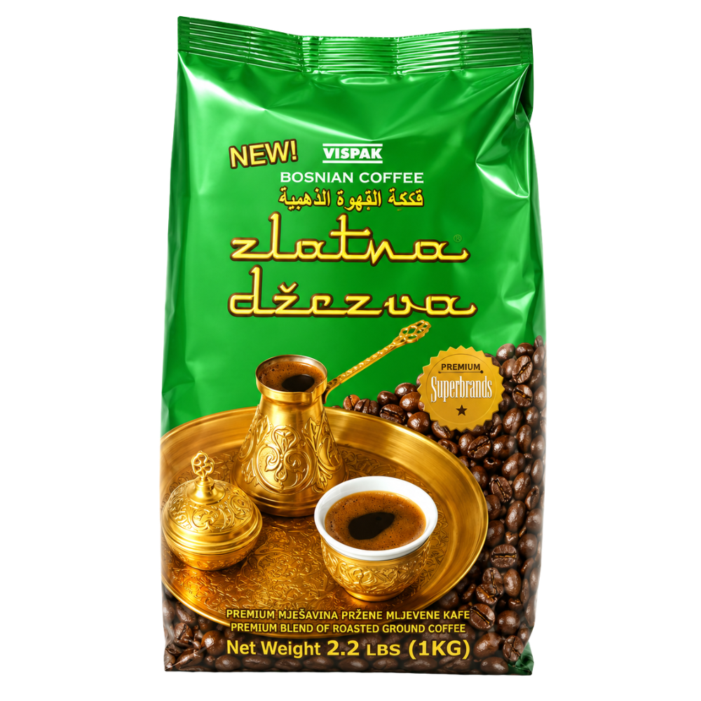 T45 – Coffee Zaltna Dzezva 10 x 32 oz (907g) Vispak