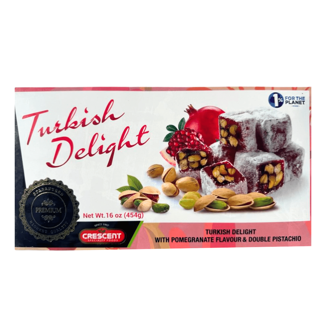 TD01D – Crescent Mixed Pomegranate & PistachioTurkish Delight 12 x 454 gr.