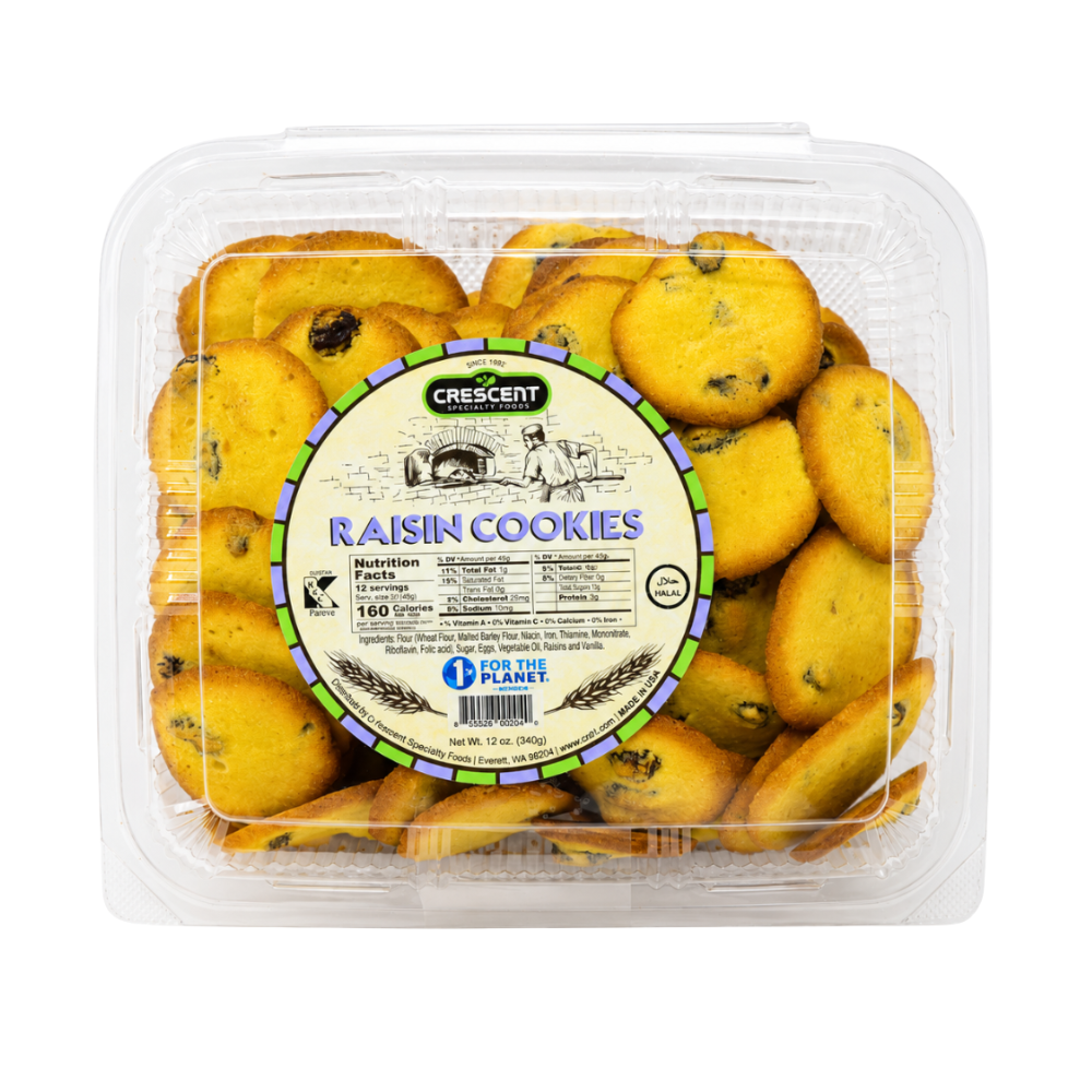 BK0107 – Crescent Raisin Cookies 12x14oz