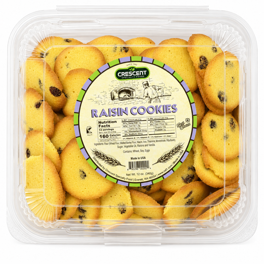BK0107 – Crescent Raisin Cookies 12 x 14 oz (400g)