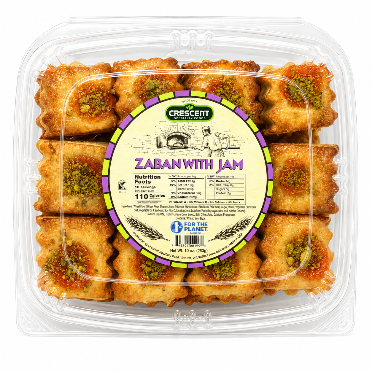 BK0113 – Crescent Zaban w. Apricot Jam Cookies 12 x 283 g