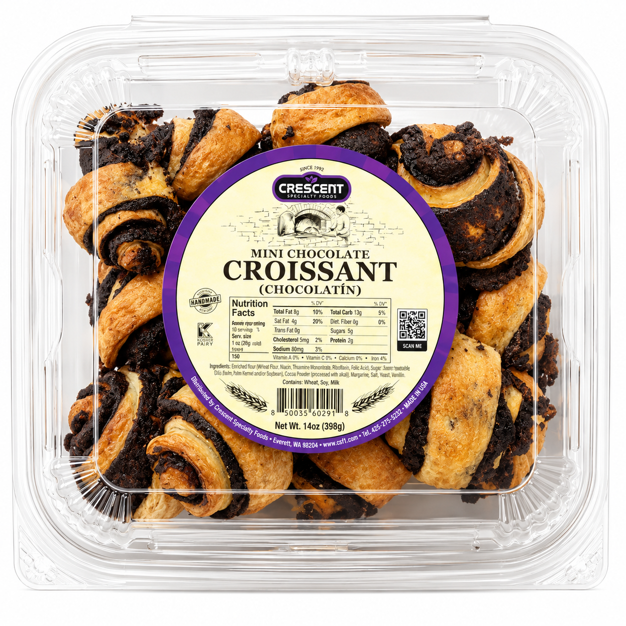 BK0115 - Crescent Croissant Mini Chocolate 12 x 14 oz